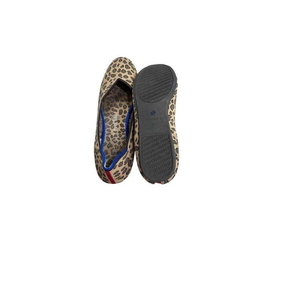 ROTHY’S The Flat Leopard Print Round Toe Slip-On Ballet Flats 9